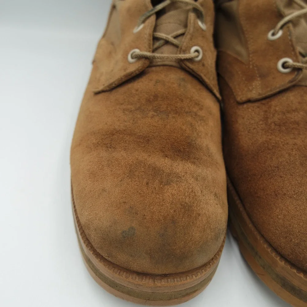 US ARMY 90s Desert Tan Hot Weather Combat Boots Vibram Suede Leather Mens 11